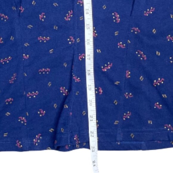 Fashion Force Vintage 80s Eclectic Mock Neck Top Geometric Primary Color Print M - Picture 7 of 9